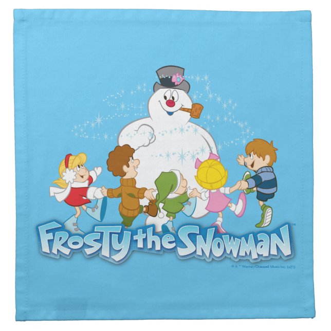 Frosty the Snowman™ | Frosty & Children Playing Cloth Napkin (Front)