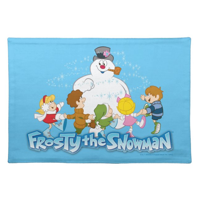 Frosty the Snowman™ | Frosty & Children Playing Cloth Placemat (Front)