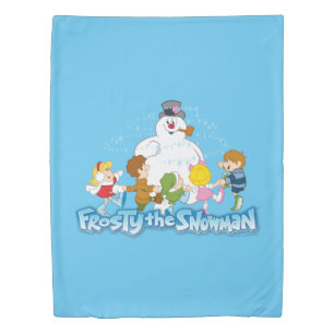 Frosty the Snowman™   Frosty & Children Playing Duvet Cover
