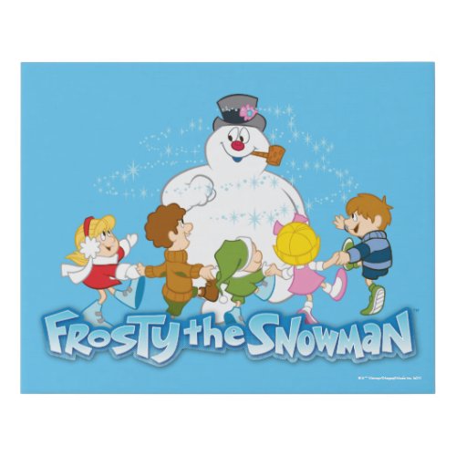 Frosty the Snowmanâ  Frosty  Children Playing Faux Canvas Print