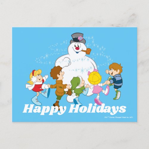 Frosty the Snowman  Frosty  Children Playing Holiday Postcard