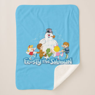 Frosty the Snowman™ | Frosty & Children Playing Sherpa Blanket