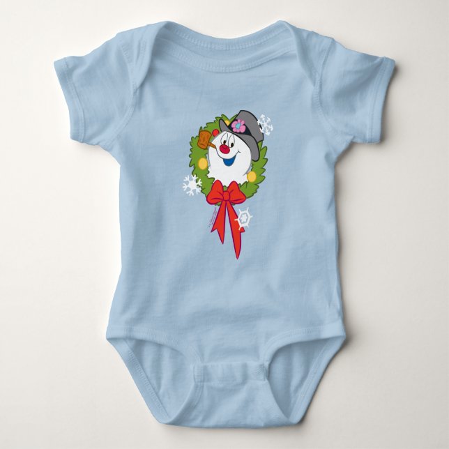 Frosty the Snowman™ | Frosty Holiday Wreath Baby Bodysuit (Front)