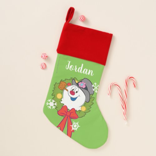 Frosty the Snowman  Frosty Holiday Wreath Christmas Stocking