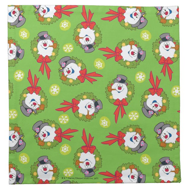 Frosty the Snowman™ | Frosty Holiday Wreath Cloth Napkin (Front)