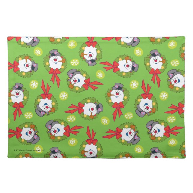 Frosty the Snowman™ | Frosty Holiday Wreath Cloth Placemat (Front)