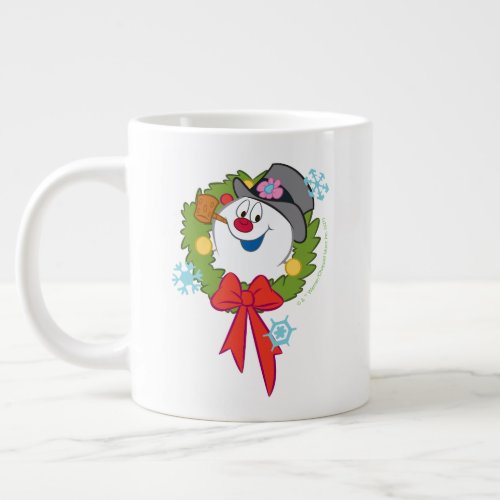 Frosty the Snowman  Frosty Holiday Wreath Giant Coffee Mug