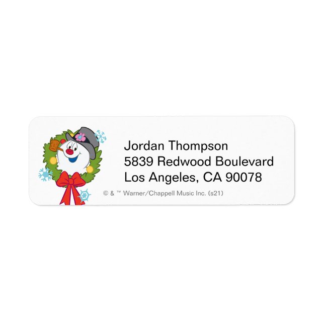 Frosty the Snowman™ | Frosty Holiday Wreath Label (Front)