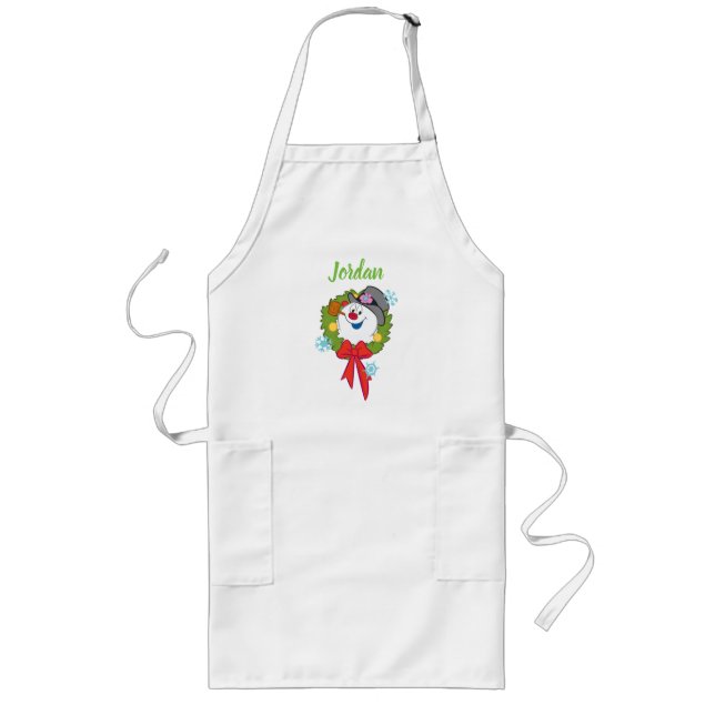 Frosty the Snowman™ | Frosty Holiday Wreath Long Apron (Front)