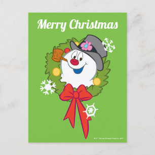 Frosty the Snowman™   Frosty Holiday Wreath Postcard
