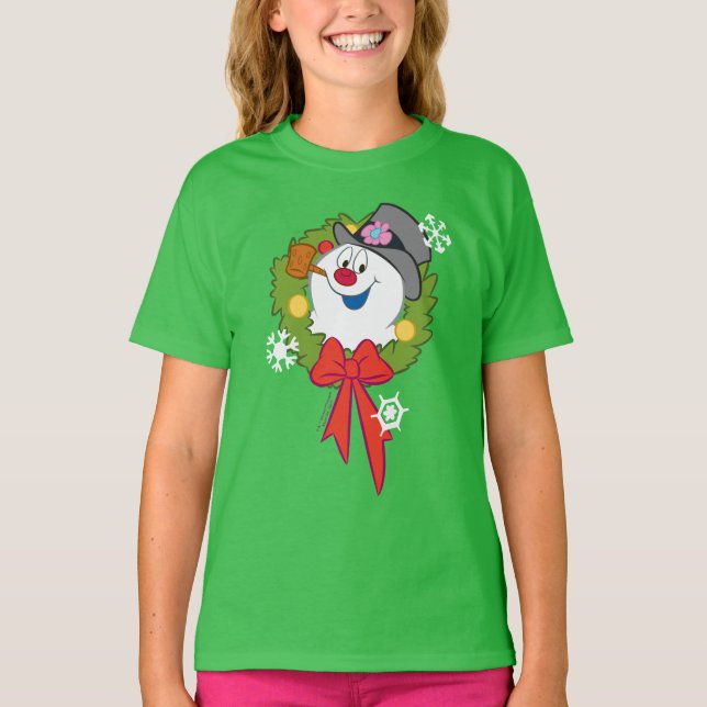 Frosty the Snowman™ | Frosty Holiday Wreath T-Shirt (Front)