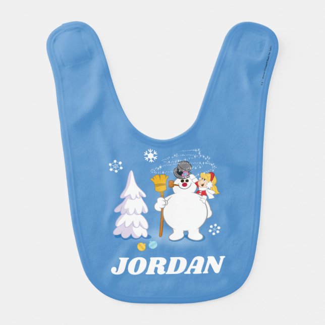 Frosty the Snowman™ | Frosty & Karen Winter Fun Baby Bib (Front)