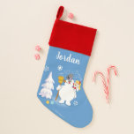 Frosty the Snowman™ | Frosty & Karen Winter Fun Christmas Stocking<br><div class="desc">Check out Karen bringing Frosty the Snowman to life to have winter fun together outside!</div>