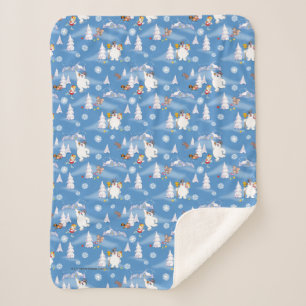 Frosty the Snowman™ Frosty & Karen Winter Fun Sherpa Blanket