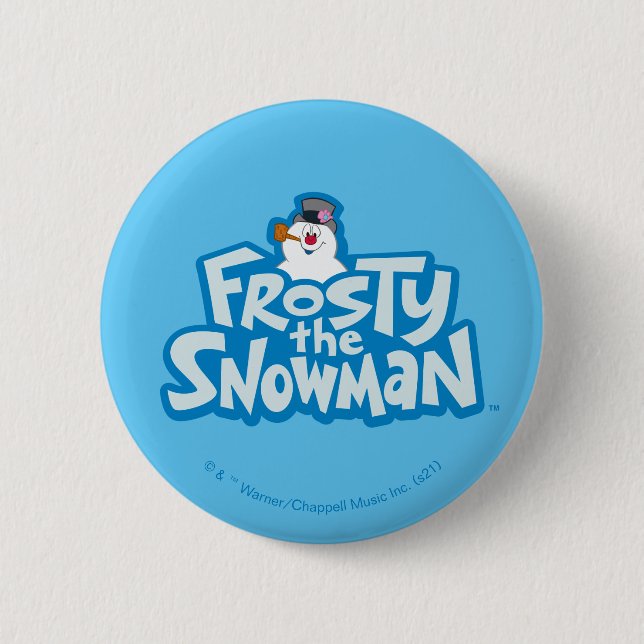 Frosty the Snowman™ | Frosty Stacked Logo Button (Front)