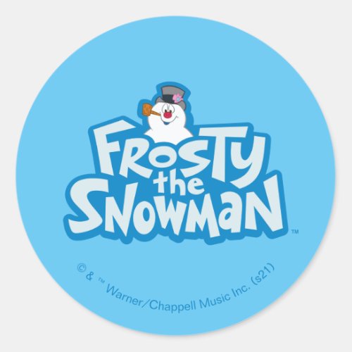 Frosty the Snowman  Frosty Stacked Logo Classic Round Sticker