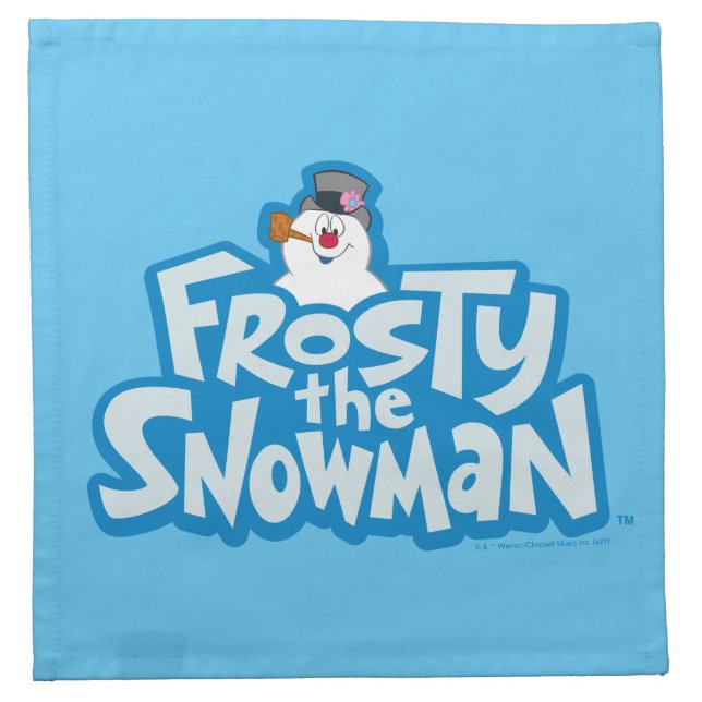 Frosty the Snowman™ | Frosty Stacked Logo Cloth Napkin (Front)