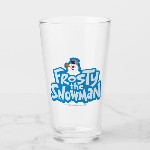 Frosty the Snowman  Frosty Stacked Logo Glass