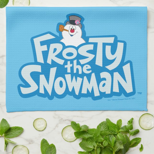 Frosty the Snowman™ | Frosty Stacked Logo Kitchen Towel (Folded)