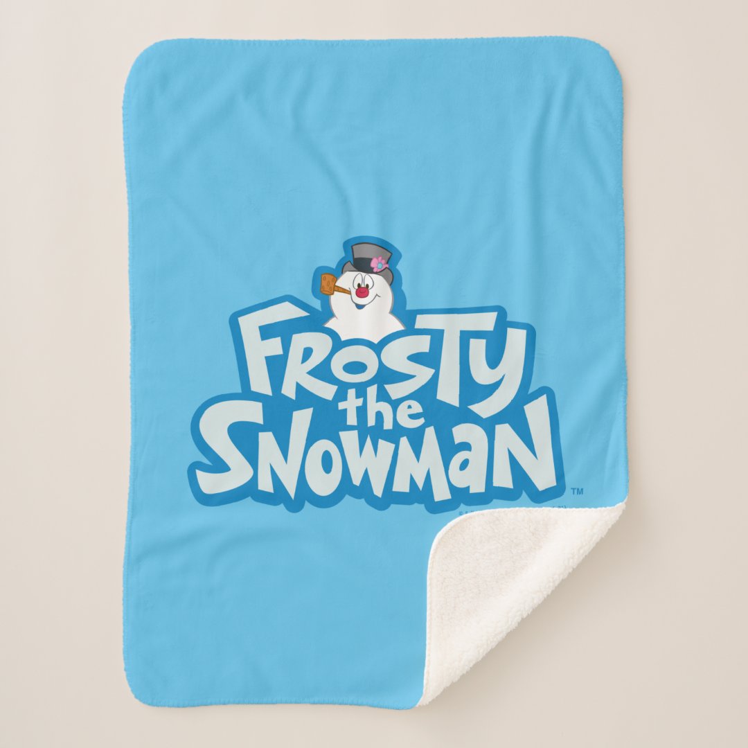 Frosty the Snowman™ | Frosty Stacked Logo Sherpa Blanket | Zazzle
