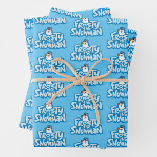 Frosty the Snowman™ Frosty Stacked Logo Wrapping Paper Sheets
