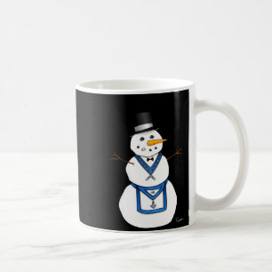 Frosty The Snowman Funny Masonic Holiday Christmas Coffee Mug