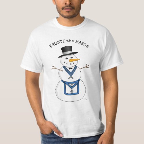 Frosty the Snowman Funny Masonic Holiday Christmas T_Shirt