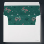 Frosty the Snowman Green Snowflake Pattern Envelope<br><div class="desc">Cozy up this holiday with Frosty the Snowman in this festive green snowflake pattern,  featuring Frosty waving amongst falling snow and his candy cane logo! Get this design on custom wrapping paper,  a cozy fleece blanket,  or party supplies! Shop this design on many more custom Zazzle products!</div>