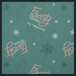 Frosty the Snowman Green Snowflake Pattern Fabric<br><div class="desc">Cozy up this holiday with Frosty the Snowman in this festive green snowflake pattern,  featuring Frosty waving amongst falling snow and his candy cane logo! Get this design on custom wrapping paper,  a cozy fleece blanket,  or party supplies! Shop this design on many more custom Zazzle products!</div>