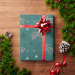 Frosty the Snowman Green Snowflake Pattern Wrapping Paper<br><div class="desc">Cozy up this holiday with Frosty the Snowman in this festive green snowflake pattern,  featuring Frosty waving amongst falling snow and his candy cane logo! Get this design on custom wrapping paper,  a cozy fleece blanket,  or party supplies! Shop this design on many more custom Zazzle products!</div>