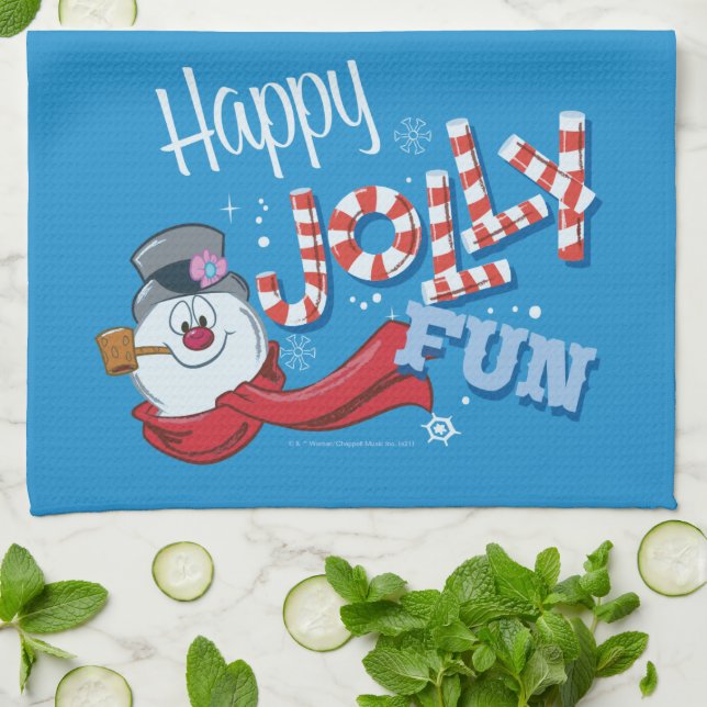 Frosty the Snowman™ | Happy Jolly Fun Kitchen Towel (Folded)