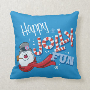 Frosty the Snowman™ Happy Jolly Fun Throw Pillow
