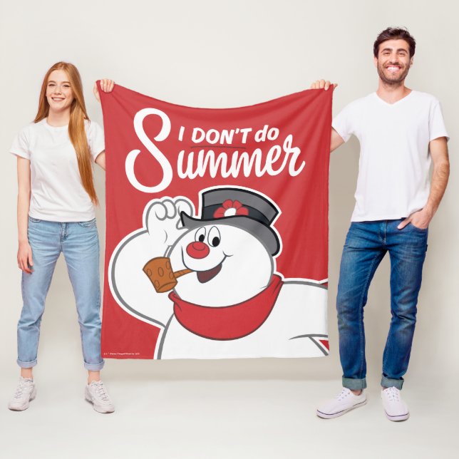 Frosty the Snowman™ | I Don't Do Summer Fleece Blanket (In Situ)