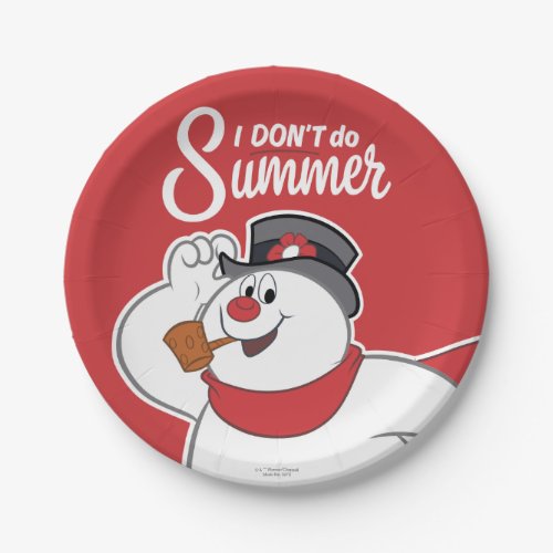 Frosty the Snowman  I Dont Do Summer Paper Plates
