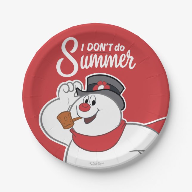 Frosty the Snowman™ | I Don't Do Summer Paper Plates (Front)