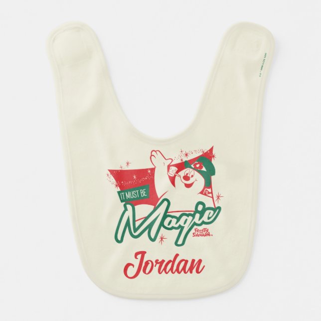 Frosty the Snowman - It Must Be Magic Baby Bib (Front)