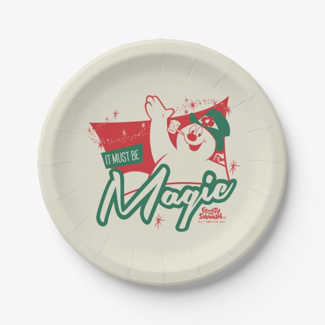 Frosty the Snowman - It Must Be Magic Paper Plates (Front)