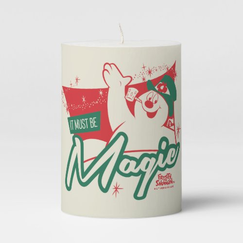 Frosty the Snowman _ It Must Be Magic Pillar Candle