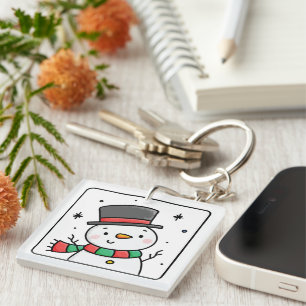 Frosty the snowman keychain
