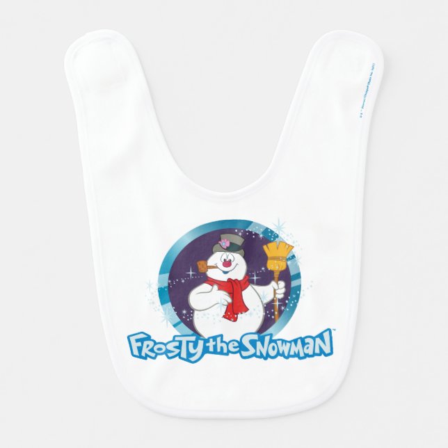 Frosty the Snowman™ | Magical Frosty Portrait Baby Bib (Front)