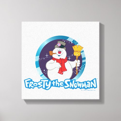 Frosty the Snowman  Magical Frosty Portrait Canvas Print