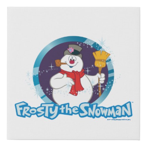 Frosty the Snowman  Magical Frosty Portrait Faux Canvas Print