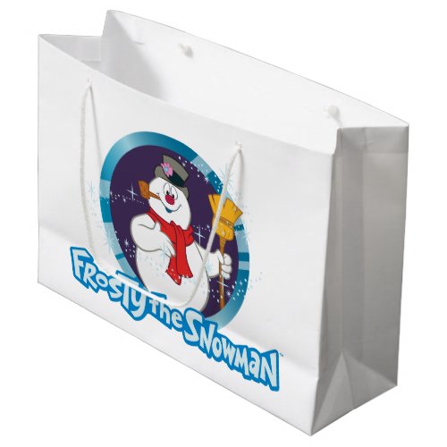 Frosty the Snowman  Magical Frosty Portrait Large Gift Bag