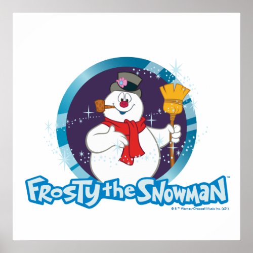 Frosty the Snowman  Magical Frosty Portrait Poster