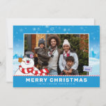 Frosty The Snowman | Merry Christmas Family Photo  Holiday Card<br><div class="desc">Celebrate the Holiday's with Frosty the Snowman! Customize this Frosty the Snowman Holiday Card with your favorite family photo and custom text!</div>