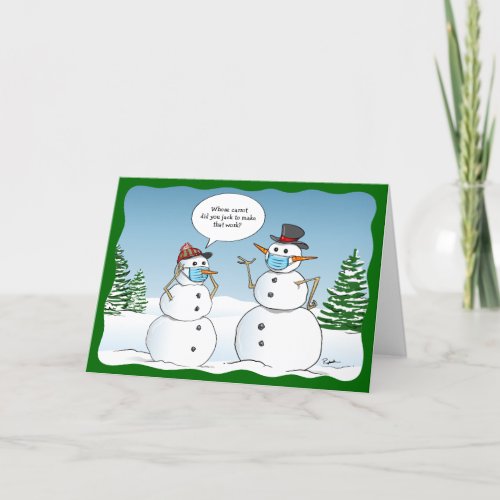 Frosty the Snowman Merry Christmas Funny Holiday Card