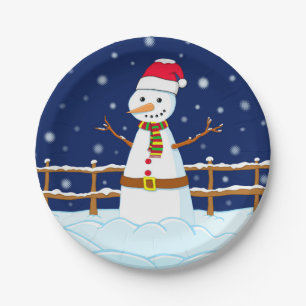 Frosty the Snowman Paper Plates