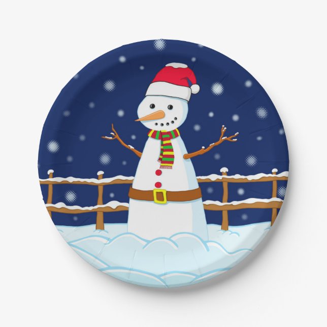 Frosty the Snowman Paper Plates (Front)