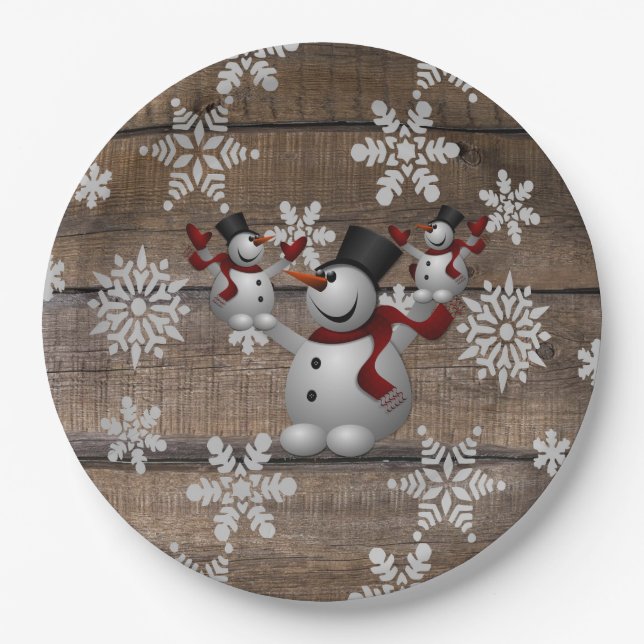 Frosty The Snowman Paper Plates (Front)