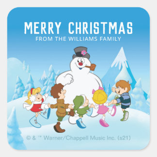 Frosty the Snowman™| Personalized Christmas Square Sticker